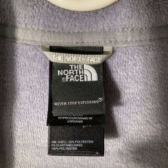 Womens The North Face Zip Fleece Vest Gray Peach‎ M Polyester Elastane Pockets - Picture 7 of 11